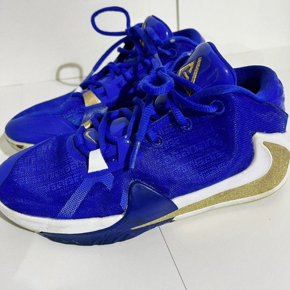 Nike Zoom Freak 1 GS Giannis Greece Royal Basketball Shoes BQ5633-400 Size 5.5Y